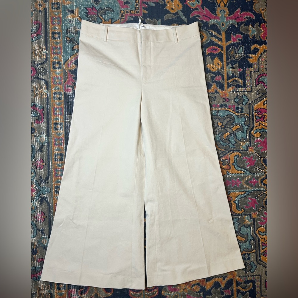 Frame Le Crop Palazzo Trouser in off white